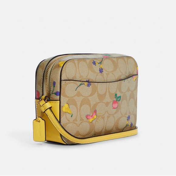 🌸 Mini Camera Bag In Signature Canvas With Dreamy Veggie Print butterfly 🦋 - Picture 3 of 12